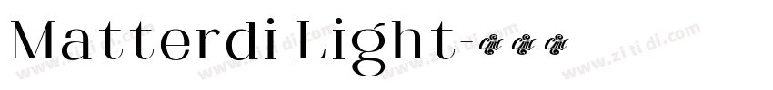 Matterdi Light字体转换